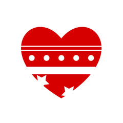 creative red heart art abstract illustration