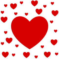 creative red heart art abstract illustration