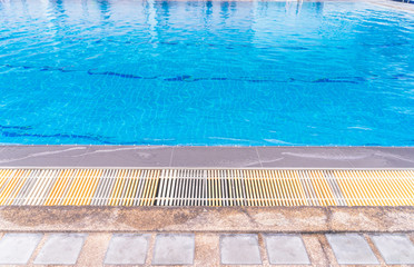 Fototapeta na wymiar Swimming pool. The underwater image of the swimming pool at the resort. 