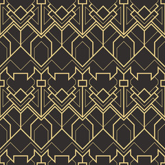 Abstract art deco seamless modern tiles pattern