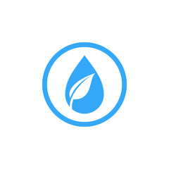 Modern Water Droplet Icon Logo Template