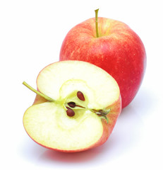Gala apples isolate on white background