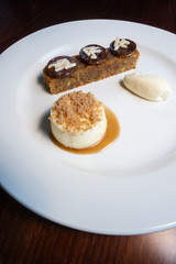 Honey mixed cheese ball and toffee