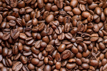 Roasted coffee beans background