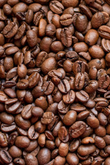 Roasted coffee beans background