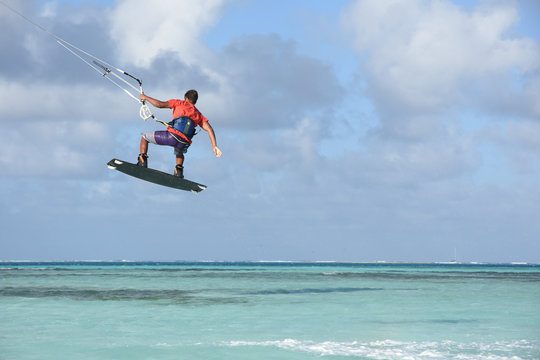 young and talented kitesurfer - los roques venezuela