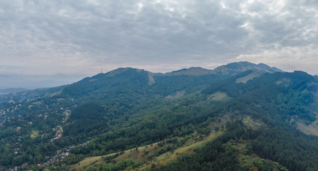Fototapeta na wymiar View of Hantana mountain range on a cloudy day