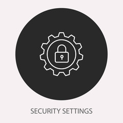 Data security line vector icon. Illustration isolated for design, infographic and website.