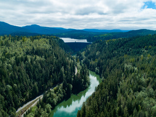 Fototapeta na wymiar Alder Lake Dam Washington USA