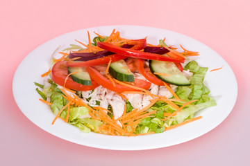 Vegetables mixed chinese salad bowl