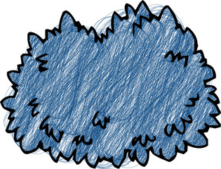 Colored pencil style Rough Sketch of grassy
