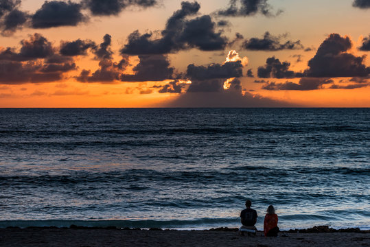 Couple Enjoying Florida Sunrise 