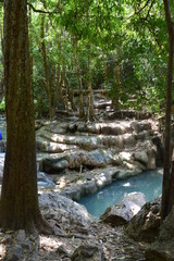 Erawan wodospady kaskadowe , Tajlandia, Azja