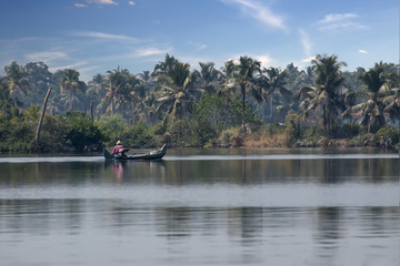 Fishing style in backwaters of kerala