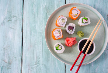 sushi rolls set