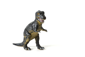 prehistoric monster menacingly demonstrates its teeth, claws and spikes