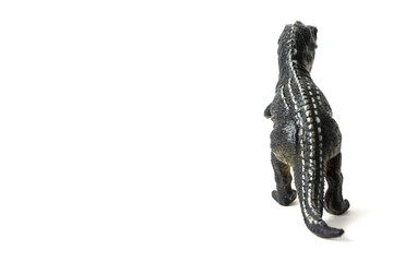prehistoric monster menacingly demonstrates its teeth, claws and spikes