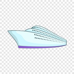 Yacht icon in cartoon style isolated on background for any web design 