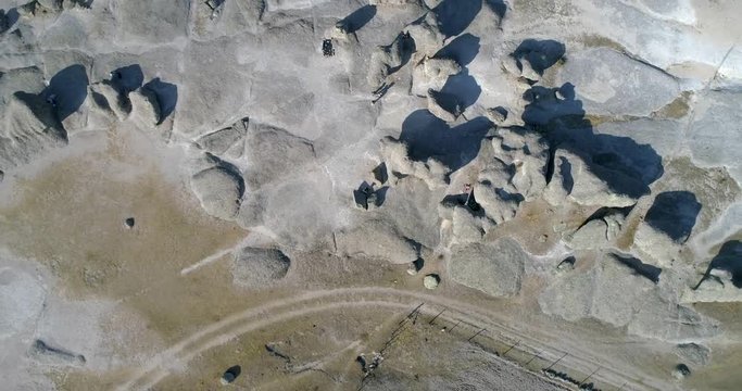 Aerial overhead shot El Valle de las Ranas, Copper Canyon Region, Chihuahua.