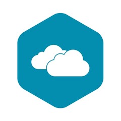 Clouds icon in simple style isolated vector illustration