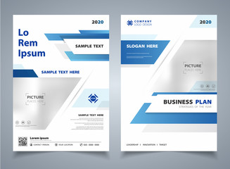 Abstract gradient blue color of modern technology brochure template flyer background. Decorating for ad, poster, book, flyer, annual report.