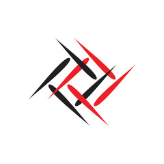square movement abstract logo vector