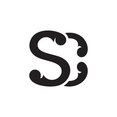 Obraz premium letters sc simple linked logo vector