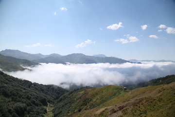 foggy landscape photo.artvin.turkey