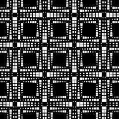 Fototapeta premium Trendy seamless pattern designs. The shapes of the squares. Halftone. Vector geometric background. Can be used for wallpaper, textile, invitation card, wrapping, web page background.