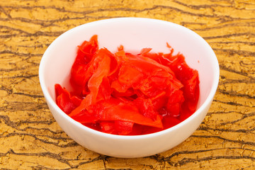 Pickled Ginger in the bowl