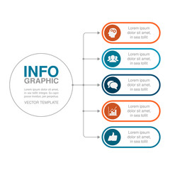 Fototapeta na wymiar Vector iInfographic template for business, presentations, web design, 5 options.