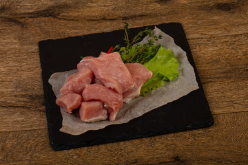 Raw pork meat for roast