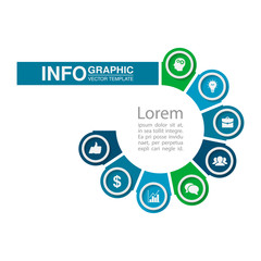 Vector iInfographic template for business, presentations, web design, 8 options.