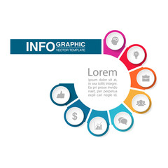 Vector iInfographic template for business, presentations, web design, 8 options.