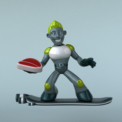 Green Robot - 3D Illustration