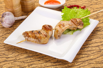 Chicken wings skewer
