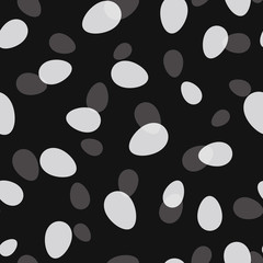 Naklejka na ściany i meble Vector Easter Eggs in black and white Seamless Pattern Background.