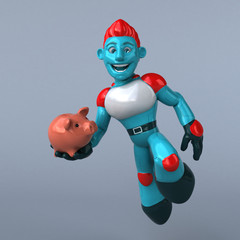 Red Robot - 3D Illustration