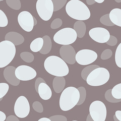 Vector Easter Eggs Cocoa Colored Seamless Pattern Background.