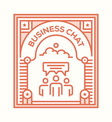 BUSINESS CHAT ICON CONCEPT