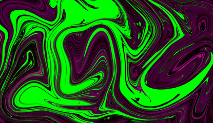 Abstract background with psychedelic paintingin vivid colors. Marbleized bright effect with fluid colors for wallpapers.