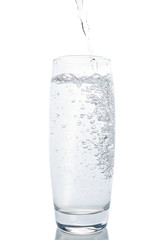 water on white background