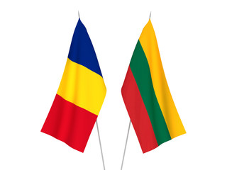 Lithuania and Romania flags