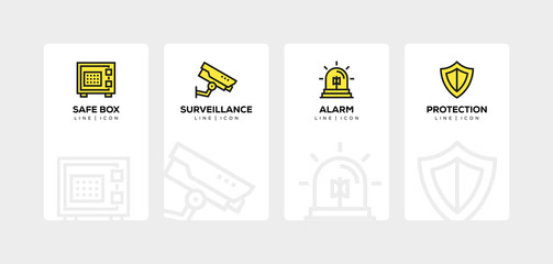 SECURITY LINE ICON SET