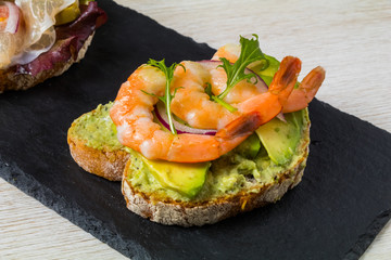 オープンサンドイッチ　Italian food (Bruschetta) 
