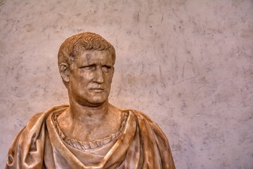 Fototapeta na wymiar Roman marble sculpture in Florence, Italy.