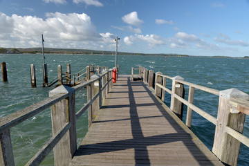 Ferry dock for Brownsea Island on Poole harbour, Dorset
