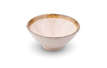 Fototapeta na wymiar Ceramic bowl on white background