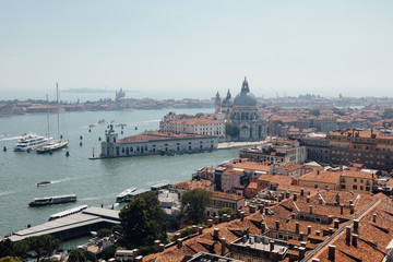 Fototapeta premium Panoramic view of Venice city and Basilica di Santa Maria della Salute