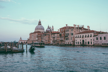 Naklejka premium Panoramic view of Venice grand canal view with historical buildings
